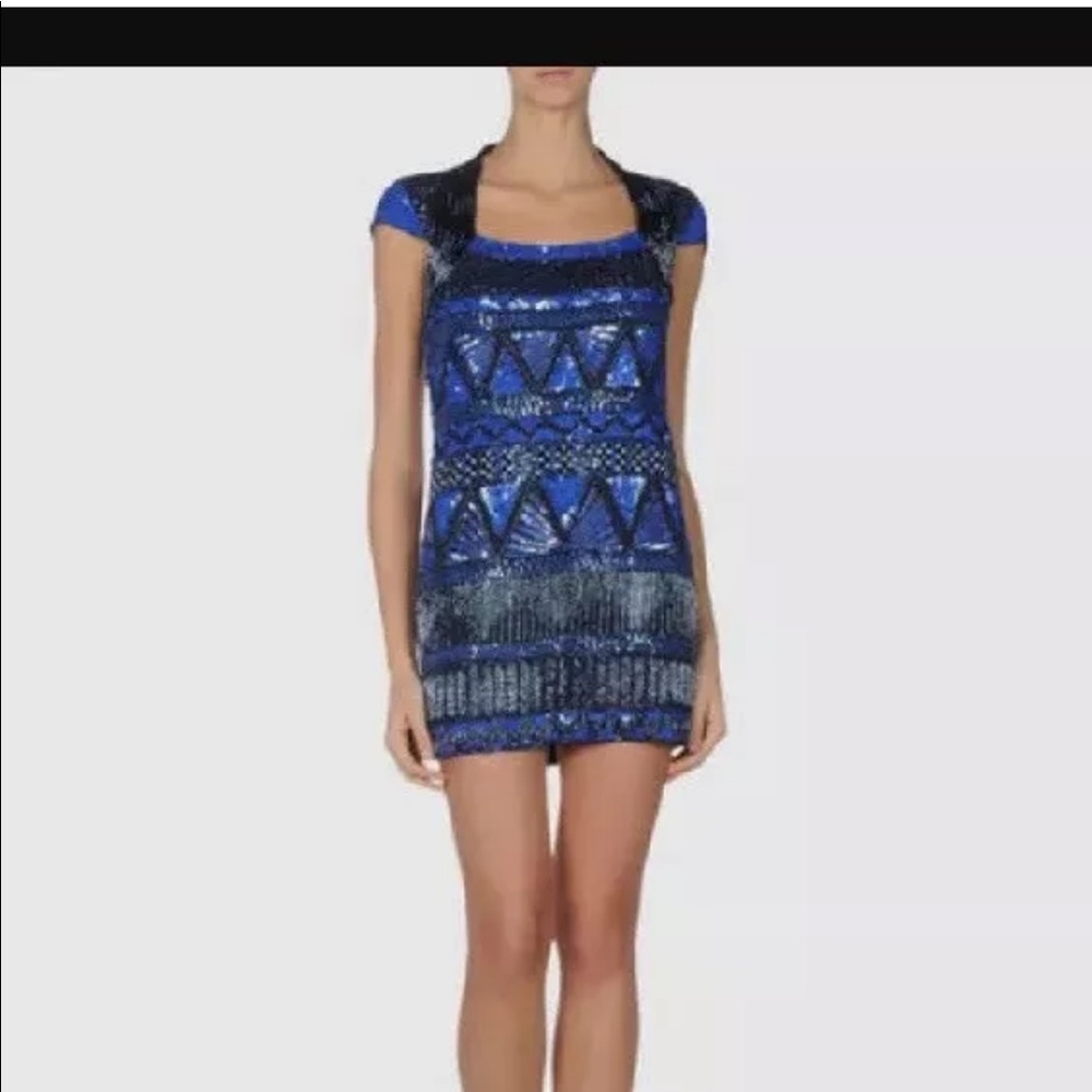 French Connection Spirit Catcher Bead Sequin Dress